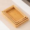 Bamboo Serving Tray with Handle Breakfast Tray Retro Food Tray  for Food Drinks Storage