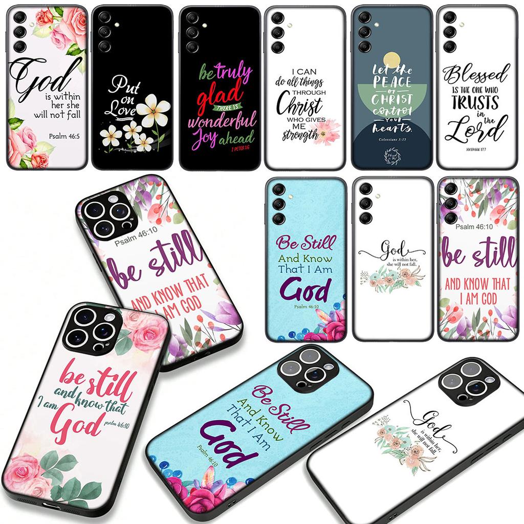 Bible Verse Faith Christian Jehovah God Phone Case for Apple iPhone 16 15 14 Plus 13 12 Mini 17 Pro Max + 16E Air 16+ ProMax