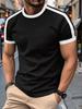 2025 Summer Men's Color Block Casual T-Shirt - European/American Fit