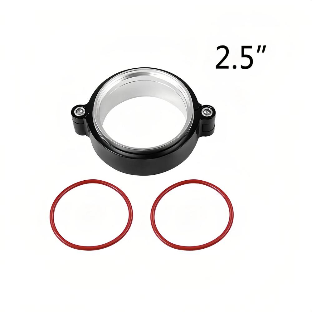 For Turbo Intake Pipe 2"/2.5"/3"/4" Aluminum Exhaust HD V-band Clamp w Flange System Assembly Anodized Clamp With Flange Kit