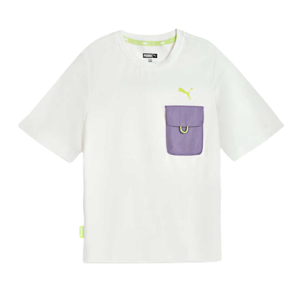 Puma Pocket T-Shirt Wise Aircon Cargo Tee Casual Series Comfortable Skin-Friendly Classic Versatile Short Sleeve Kids tops 950446-01