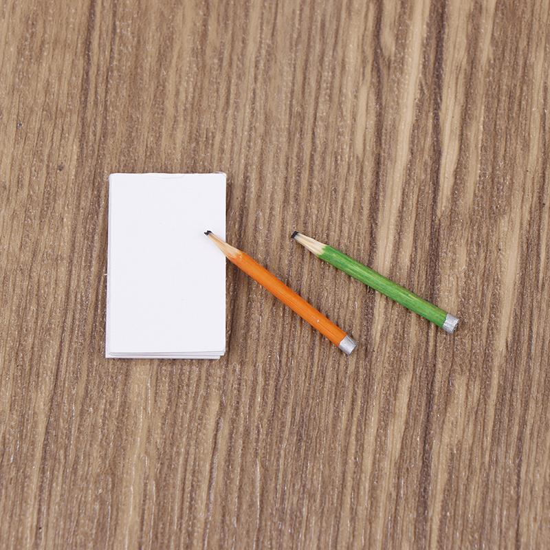 Mini Stationery Simulation Pencil 2 Notebook Model Reduced Version Learning Accessories