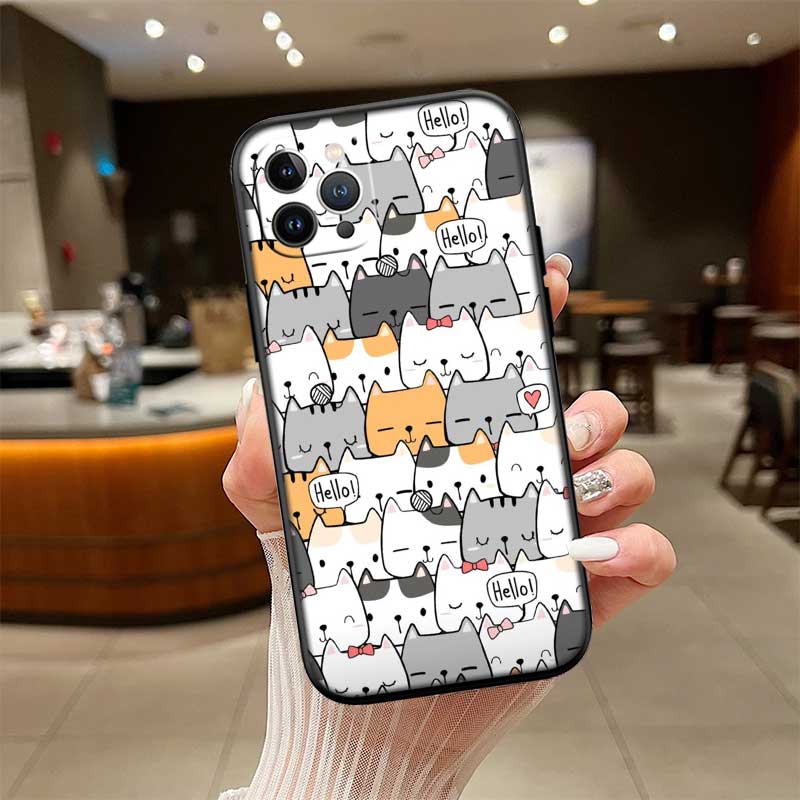 

RE18 Cat Cartoon New High-End Shell Phone Case for Redmi Note 8 9 Pro Max 9S 9T 9C NFC 8T 8A 10A A4 Redmi Note 9