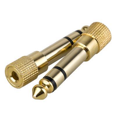 6.5mm 1/4" Male To 3.5mm 1/8" Female Audio Stereo Adapter Guitar Amplifier Jack