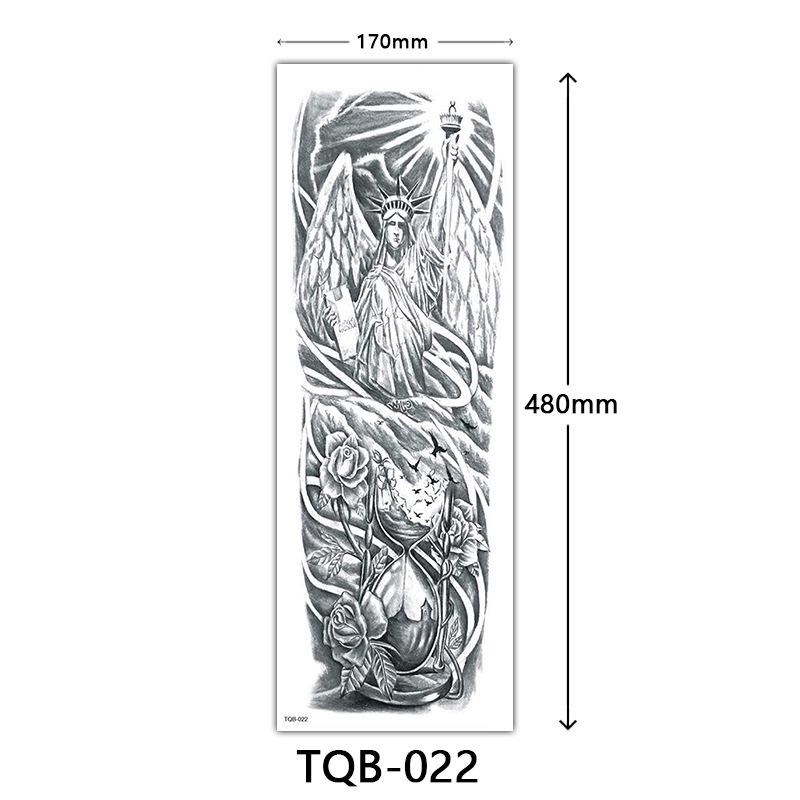 Full Arm Flower Tattoo Stickers - Large Image Design