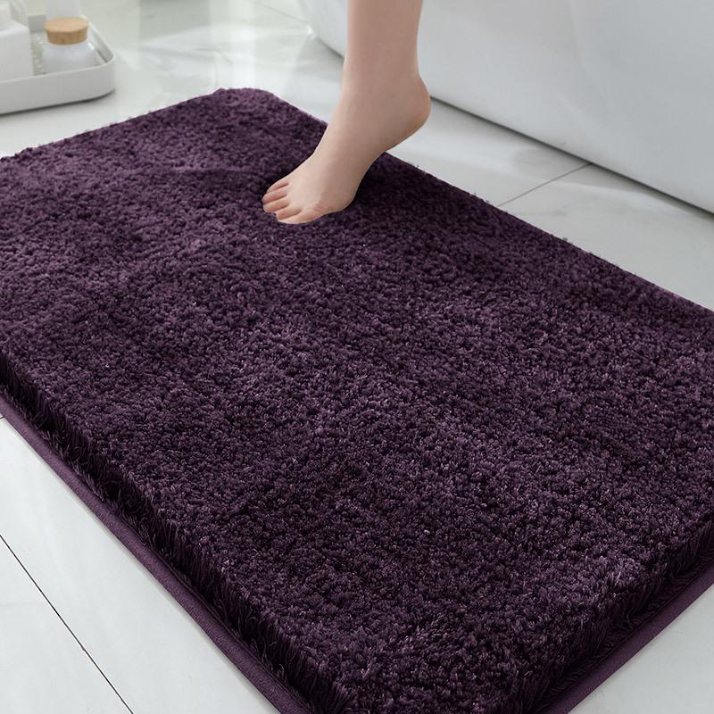 Thickened U-Shaped Non-Slip Absorbent Toilet Mat - Dirt-Resistant Bathroom and Bedside Carpet