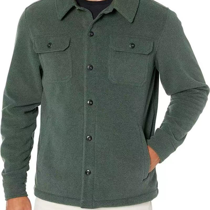 Cozy Up Men's Long-Sleeve Polar Fleece Shirt Jacket