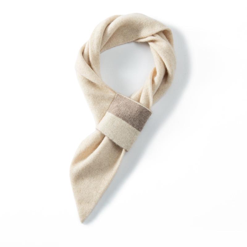 Women's Korean-Style Knitted Cashmere Scarf Set - Versatile, Warm & Protective for Winter