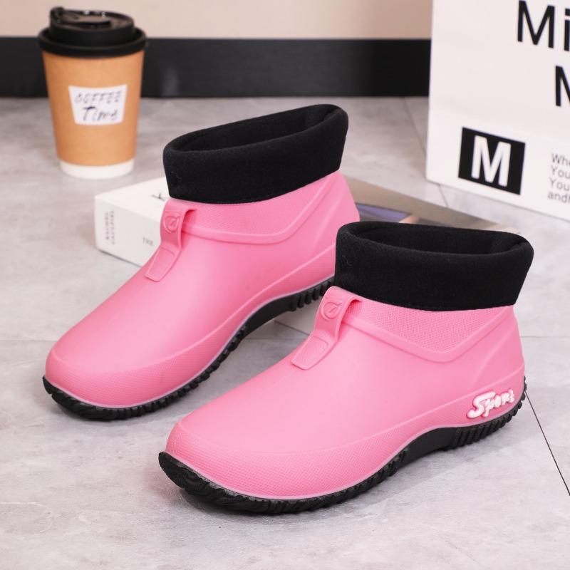 Into Daily Casual Rain Shoes, Fourseason Thicksoled Waterproof Shoes, Outdoor Wearresistant Rain Women's Short Water Shoes