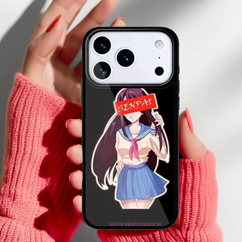 Sugoi Senpai Anime Phone Case for iPhone 17 Air 16e 15 14 13 Pro Max Back Cover for 12 11 Pro Coque