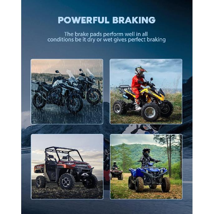 ECCPP Front+Rear Brake Pads Fits for Honda FourTrax 300 Sportrax 400 TRX400X for Yamaha Raptor 350 Raptor 660R FA84