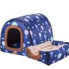 Pet Bed House Semi-closed Cave Tent for Small Animals Thicken Cushion Pad