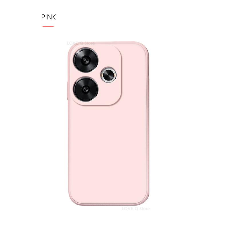 For Poco F6 Pro Case Square Liquid Silicone Phone Cases For Xiaomi Poco F6 Pro Shockproof Soft TPU Cover