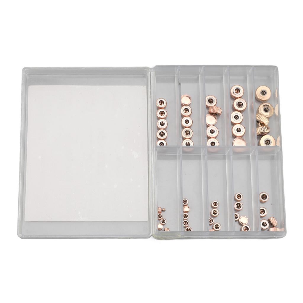 50PCS Watch Crown Adjust Time   Lifespan High Hardness Mixed Set Metal Replacement Watch Crown