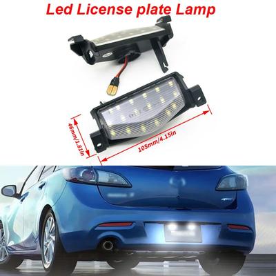 2 pezzi luci targa a LED per auto lampada numero posteriore per Mazda3 09-13 Mazda 2 11-13 Canbus gratuito 18smd accessori auto bianchi