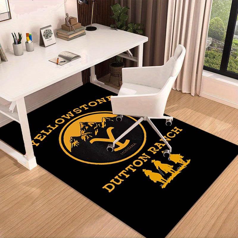 Yellows-tone Dutton Ranch Carpet, Chair Rug,Rug for Office Bedroom Living Rooms, Doormat Decor Fan Gift Christmas Gift