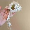 Fairy White Lily Bud Lace Tassel Hair Clip
