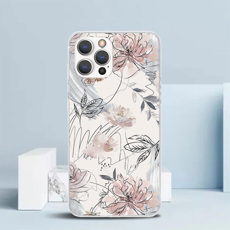 Beautiful Rose Bling Picture Phone Case For IPhone 16 17 Air 16E 15 14 Plus 13 Mini 12 11 Pro Max 7 8 + SE 2020 Soft TPU Back Co