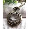 Young & Forever Bronze Greek Designer Pocket Watch with Chain Roman Number Dial Pendant Necklace Locket