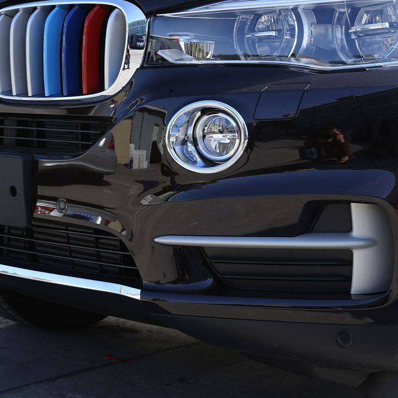 2 Pcs For BMW X5 F15 2014-2018 ABS Chrome/Carbon fiber/Black Car Front Fog Lamp Decoration Cover Trim Car Accessories