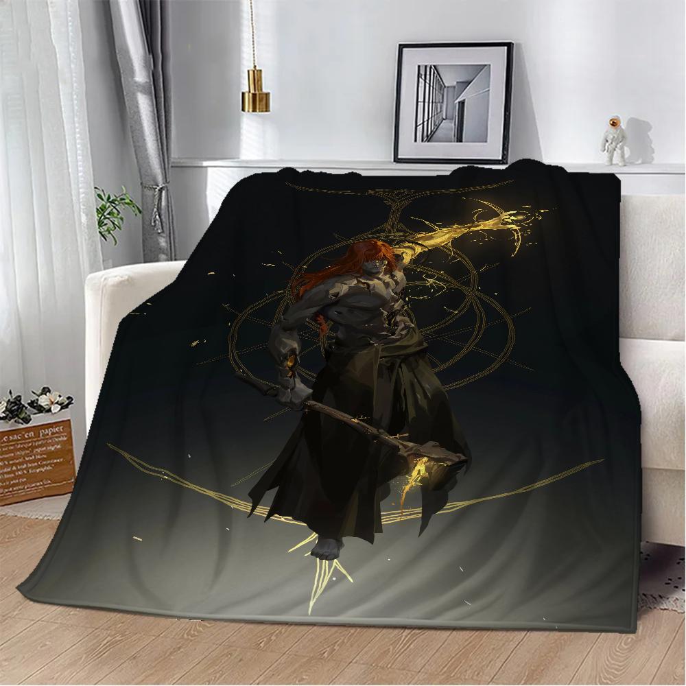 Elden Ringart Boho Blanket King Size Fluffy Soft Blankets for Adults Home Interior Bed Throw Luxury Bedding Beach Towel Knee Nap