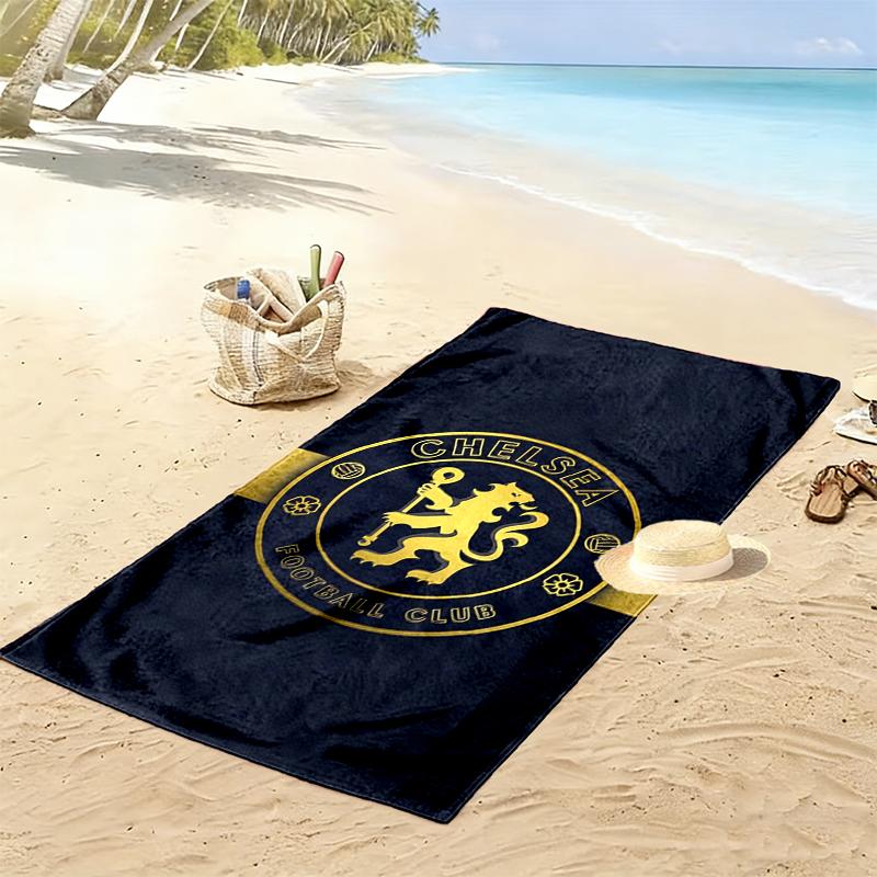 1pz Asciugamano da Spiaggia Chelsea FC, Morbido Asciugamano da Spiaggia Adatto per Spiaggia, Nuoto, Campeggio all'Aperto e Viaggi