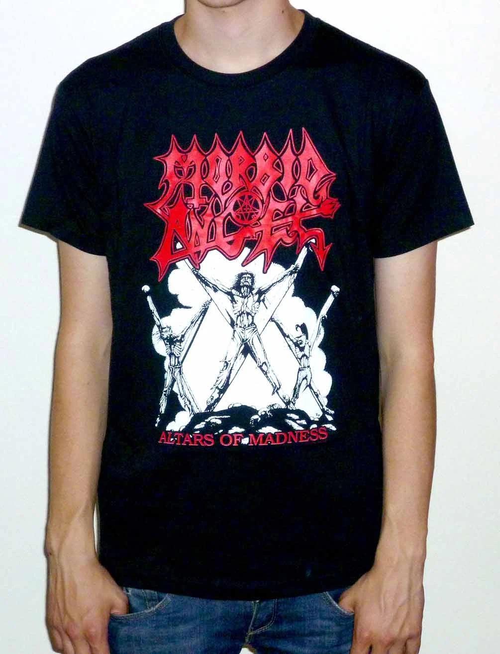 Morbid Angel  Altars Of Madness  Red/White T-shirt - OFFICIAL S