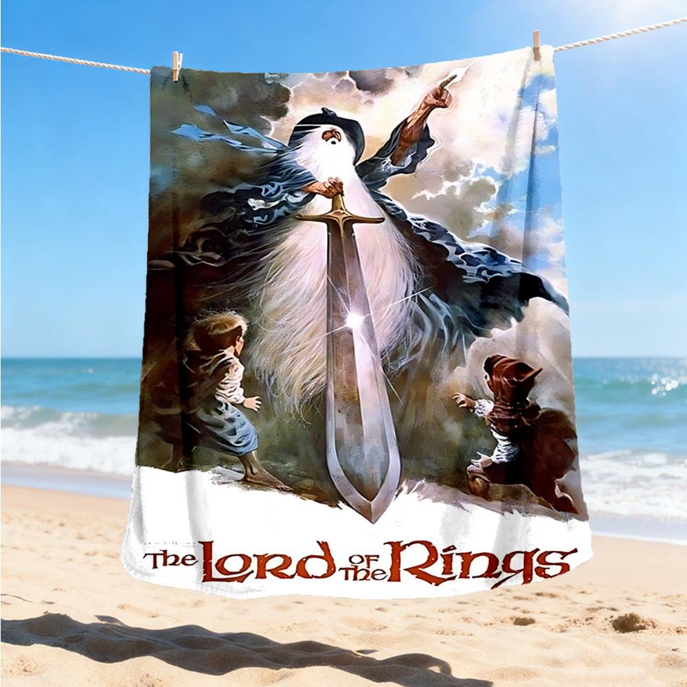 1pc Lord of the Rings Outdoor Flannel Throw Blanket Soft, Lightweight & Warm