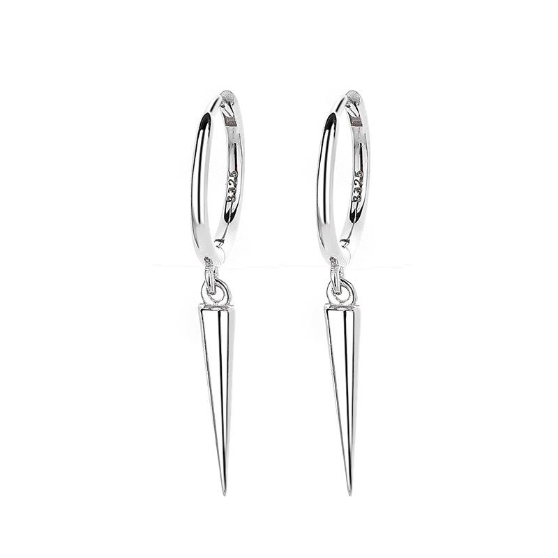 Plain Circle Simple And Generous Earrings Women'S Niche Design Sense Men'S Cross Love Ear Buckle Earrings Men