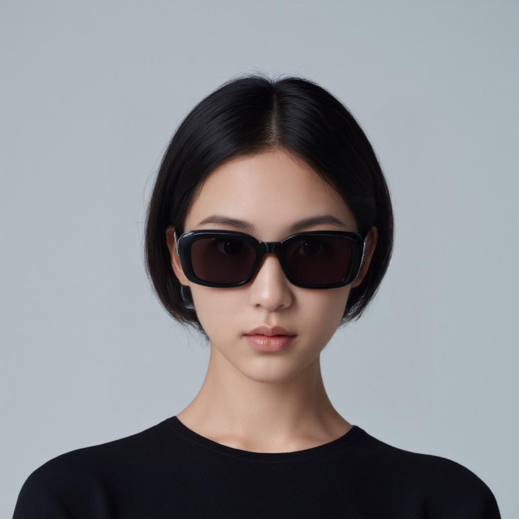 Saint Laurent Vintage Rectangular Narrow Frame Sunglasses Unisex Sunglasses SL-M130/F-001