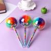 Creative 0.5mm Lollipop Gel Pen Sweet Black Ink Colored Bowknot Round Hair Ball Pens Office School Stationary Writing Supplies