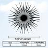 Iron Sunburst Wall Art, Vintage Rust Resistant Metal Sun Sculpture for Meditation Room, Bohemian Farmhouse Hanging Decor, Christmas Gift for Healers