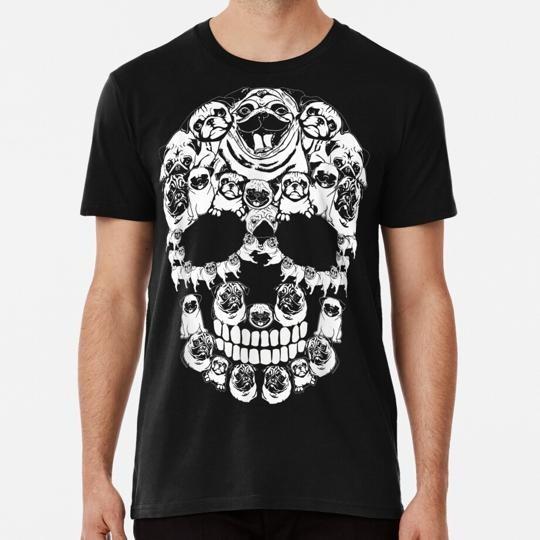 Pug Dog Halloween Skull S Gift Size S to 5XL Made in the USA T-Shirt