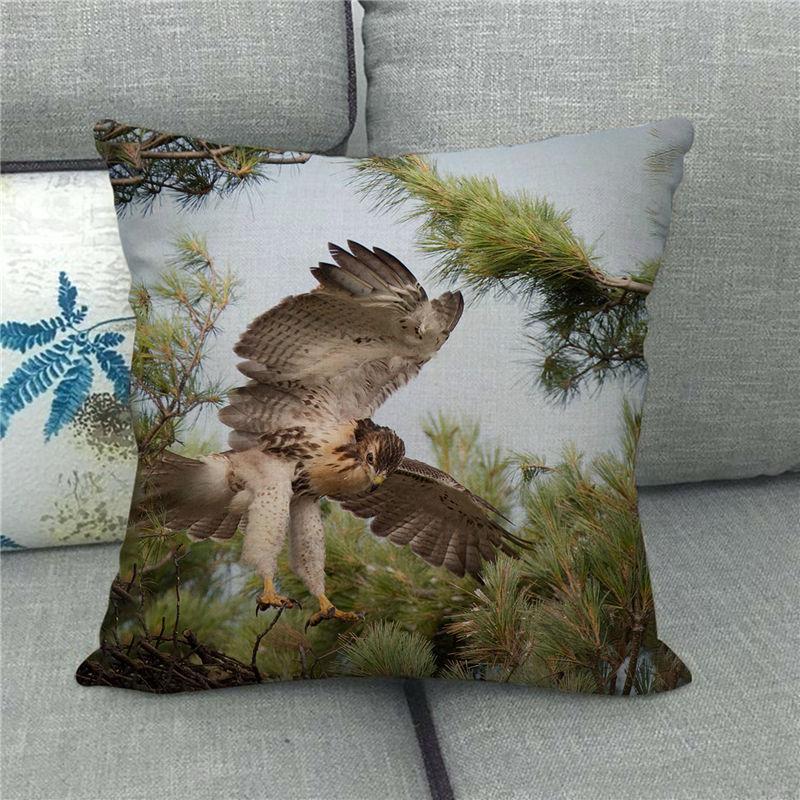 Fierce Wolf Wildlife Oil Painting Digital Printing Short Plush Pillow Covers For Car Sofa Office Cushion Cover Home Goods