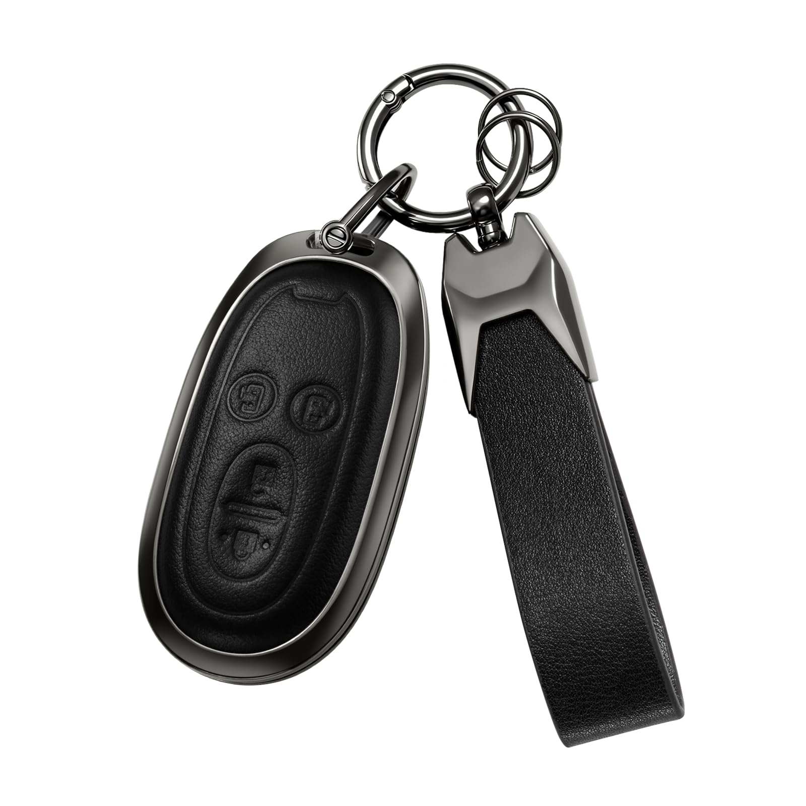[PIMOHI] Compatible with Suzuki Key Case Metal Genuine Leather Wagon чёрный