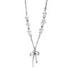 Elegant Star Bowknot Pearls Necklace Dainty Chain Jewelry Clavicle Chain Charm Perfect Gift For Women