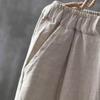 Women's 2024 Summer Cotton Linen Carrot Pants - Lightweight, Loose, Versatile, Plus Size, Slimming Nine-Point Harem Trousers
