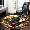 1pc bat Office Round Area Rug, Under Office Chairs Bedroom Living Room Home Decor, Room Deco