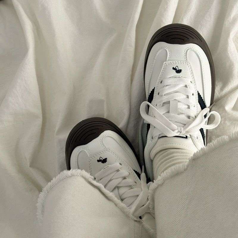 Original Niche Retro German Training Shoes Women's 2025 Summer New Breathable Little White Shoes Versatile Casual Board Shoes Ins Tide