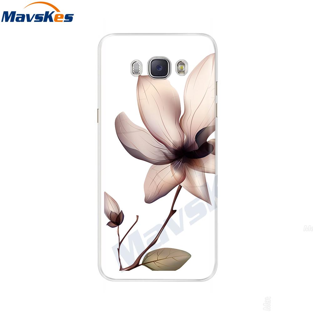 For Samsung J7 2016 Case Print Flower Soft Silicone Back Cover For Samsung J7 2016 TPU Phone Case For Samsung Galaxy J7 2016