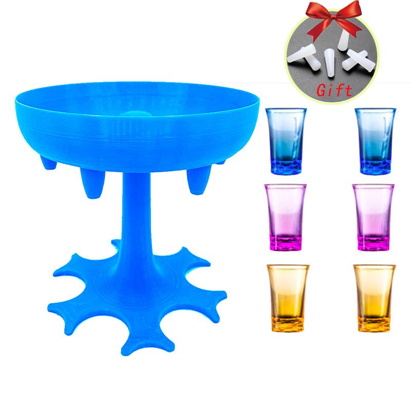 6 Shot Glass Wine Whisky Beer Dispenser Holder Liquor Dispenser Drinking Games Tools for Christmas Home Party Bar Shot Glass