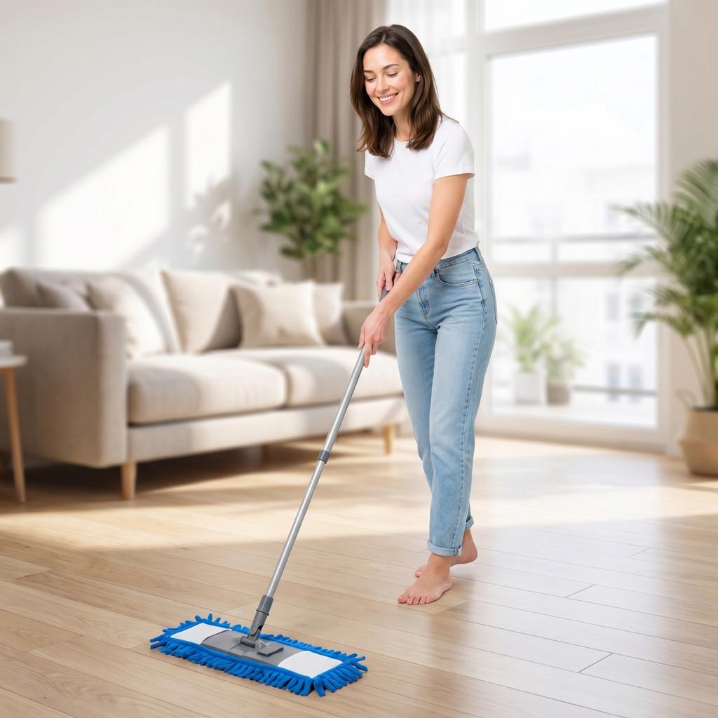 Wiederverwendbare Waschbare Ersatz-Mopppads für Flachmop Kompatibel mit Verschiedenen Bodenarten Einfach Anzubringen und zu Entfernen Langlebige Reinigungstücher