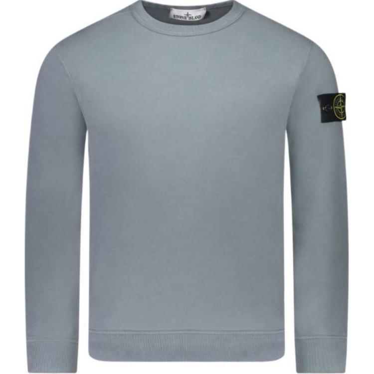 

Stone Island Solid Color Pullover Crew Neck Long Sleeve Sweatshirt Men sweatshirt Gray 811562420-V0066 M