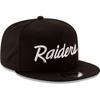 New Era Oakland Raiders Hat NFL Black White Script 9FIFTY Snapback Adjustable Cap Adult One Size