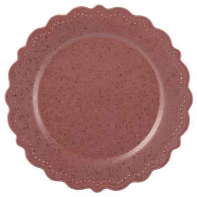 Tatara Plate Pasta Plate Red Tableware 23cm Safe One Plate Embossed Dot Relief Frill Mino Ware 191066 Microwave/Dishwasher
