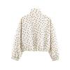 European and American style, new women's clothing, fashionable, casual, versatile irregular polka dot zipper jacket