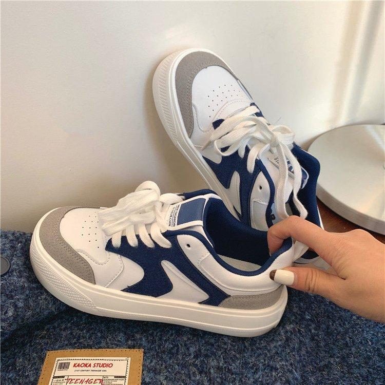 Bread Shoes Women's Mixed Batch  Autumn New Rubber Soft Bottom Women's Shoes Lightweight Breathable Color-Blocking Casual Sneaker