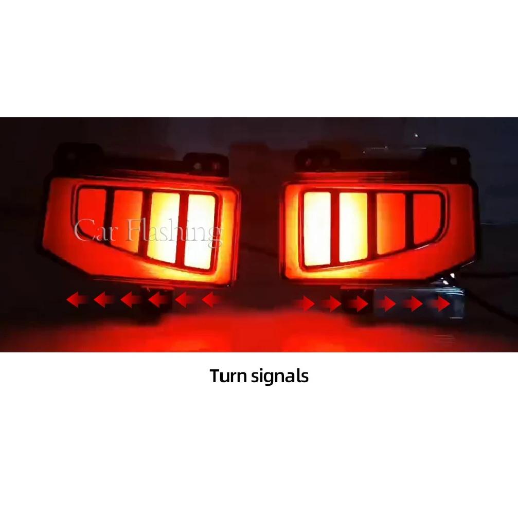 1 Set LED Rear Fog Lamp For Jeep Gladiator 2019 2020 2021 2022 Car Bumper Brake Light Reflector Turn Signal Indicators