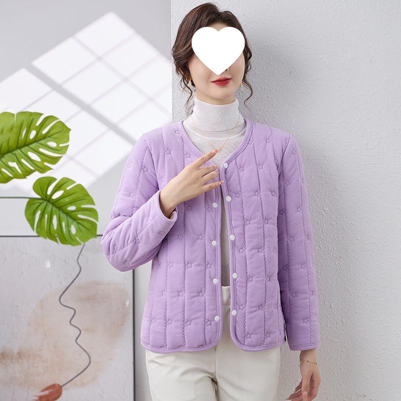 New Autumn/Winter Young Fashion Mom's Silk & Cotton Padded Warm Jacket