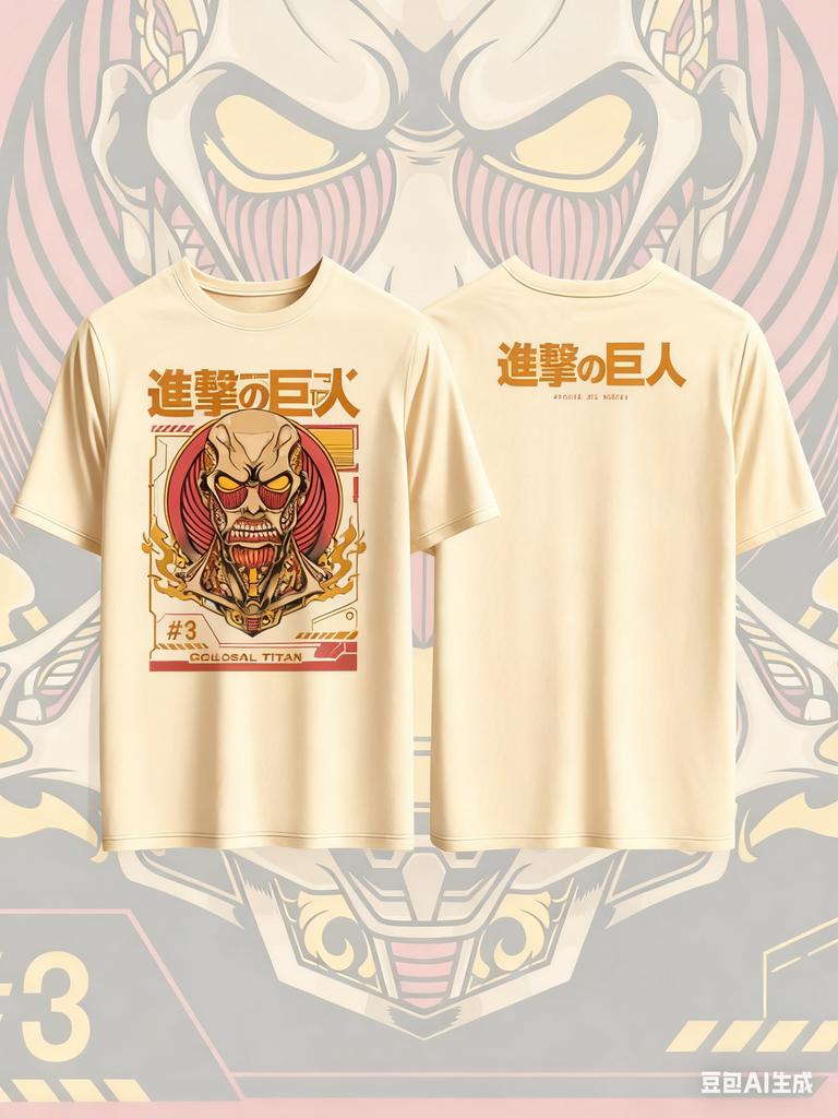 Attack On Titan Anime Printed Pure Cotton Tshirt for Men and Women Casual Fashion Oversized Anime Peripheral Clothing Tshirt